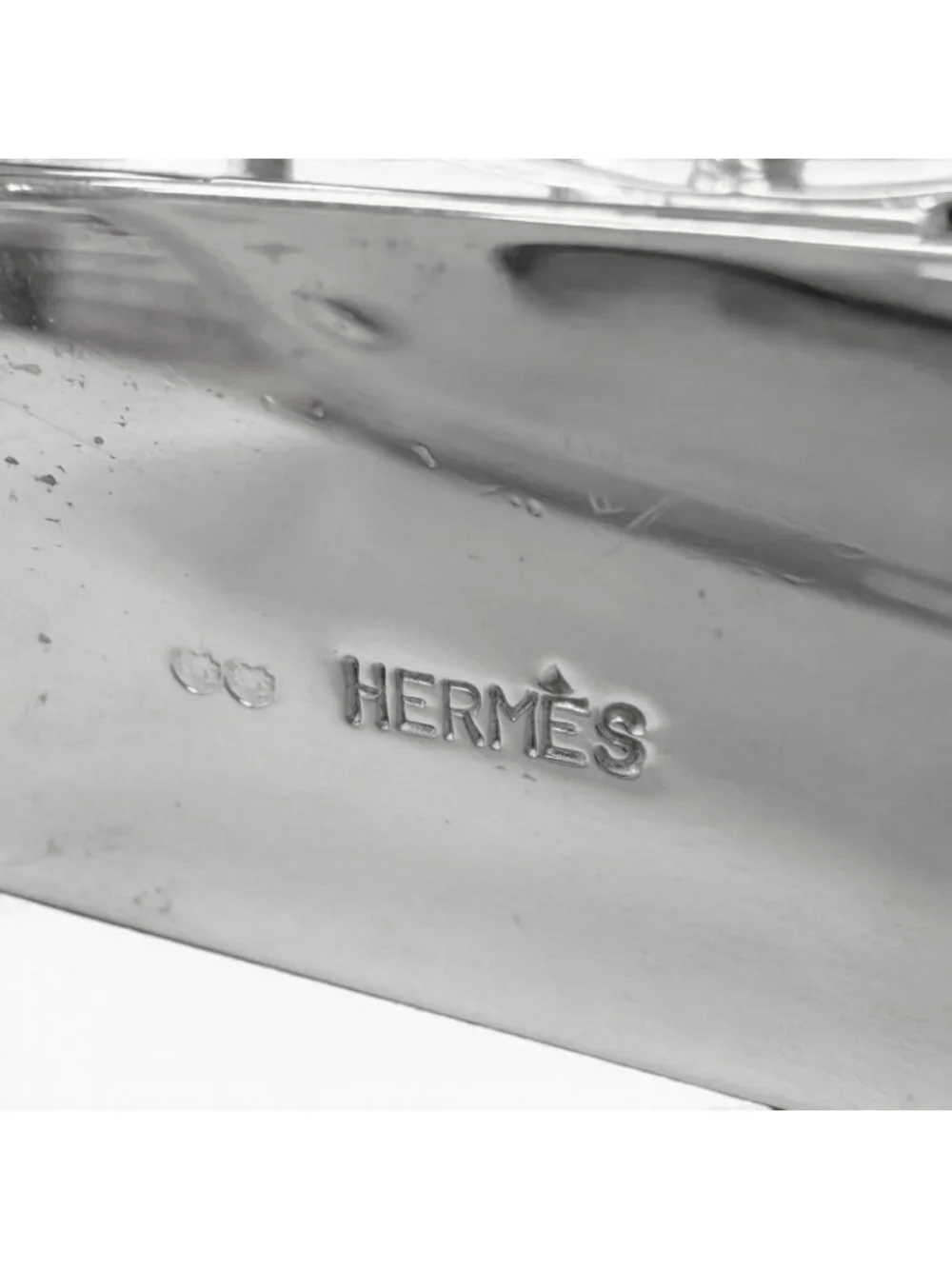 Hermes Vintage Kelly Bag Motif Pirkes Pendant Charm Silver